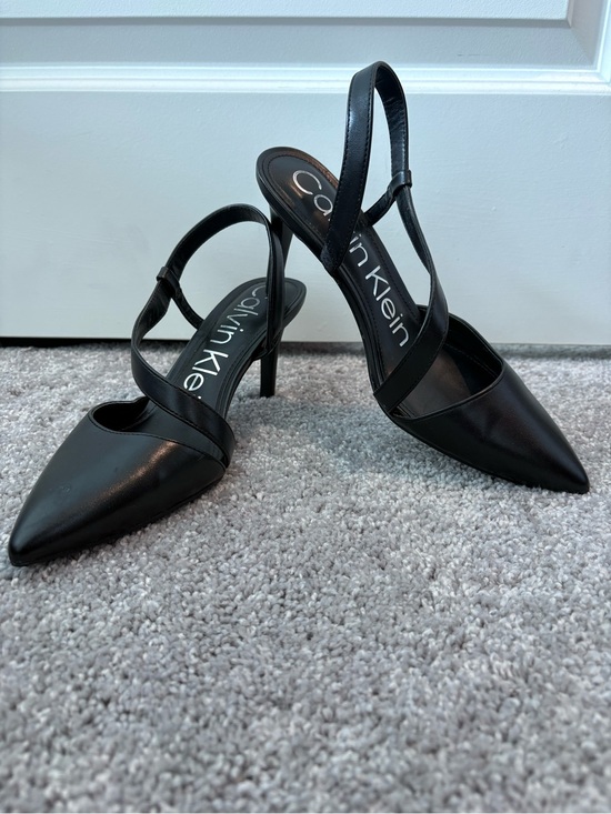 Calvin Klein Shoes - Calvin Klein Black Pointed Slingback Heels